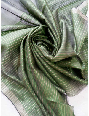 Bottle Green Muslin Sequin Saree Online