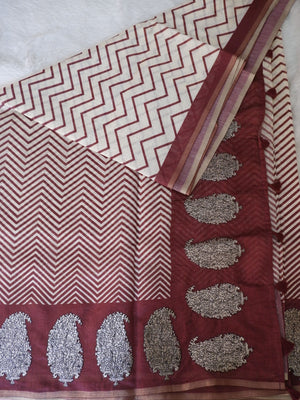 Elegant Chanderi Zigzag Sarees Online