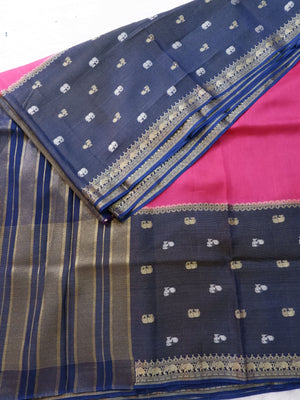 Tissue Saree with Elephant Zari Border online