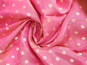 Pink Tissue Saree with Elephant Zari Border Online
