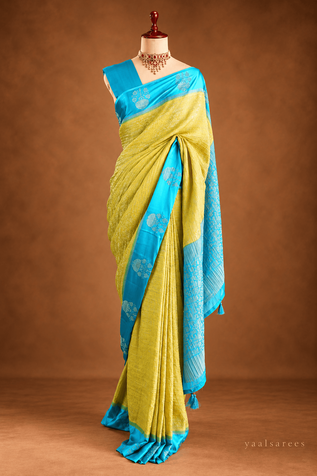 Crush Gorgette Silk Fabric | Elegant Crushed Georgette Material