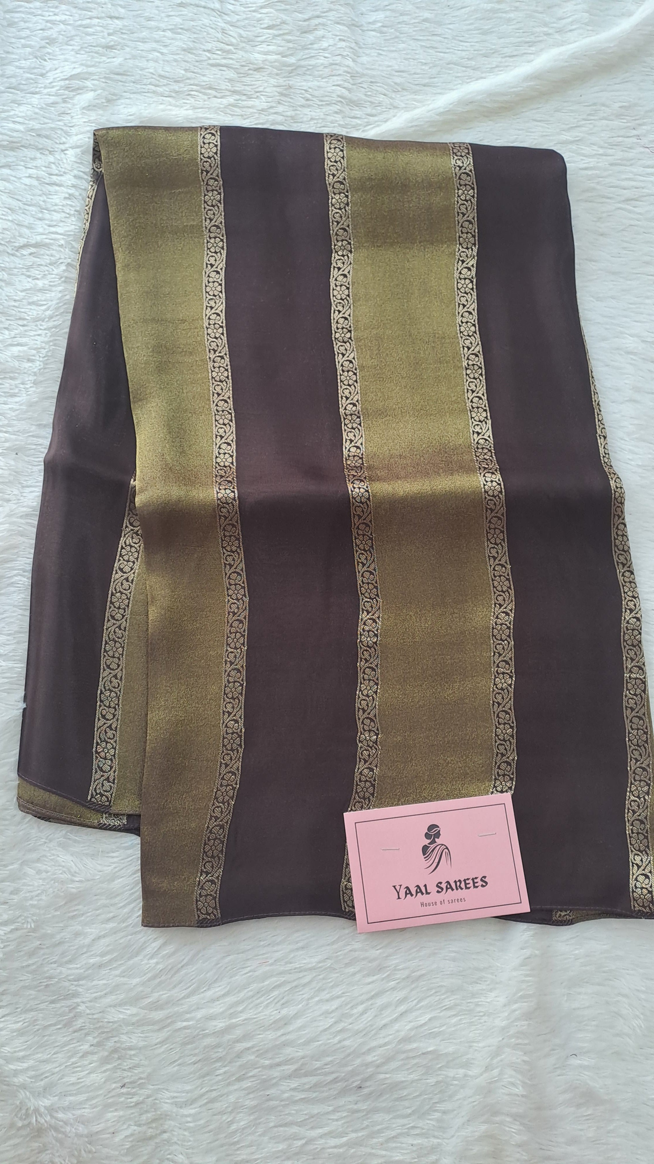 Premium Brown Shimmer Crepe Tissue Paper with Elegant Line Texture Online