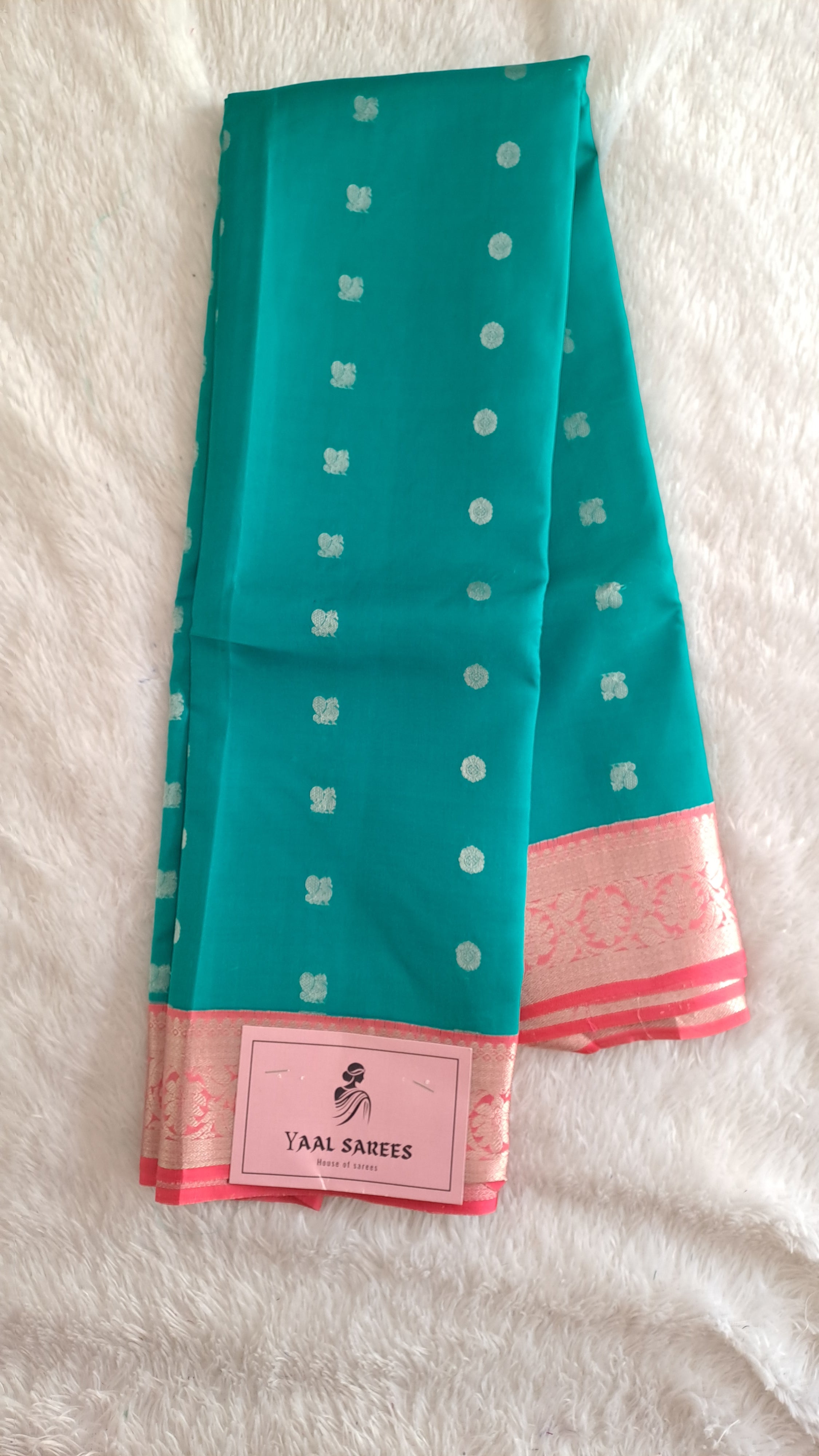 Rama green Silk Saree