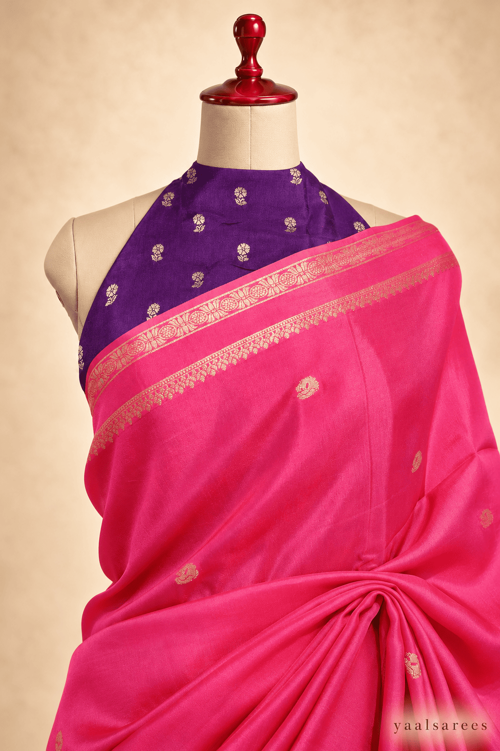 Pink Georgette Crepe Saree – Lightweight Elegance with Soft Drape