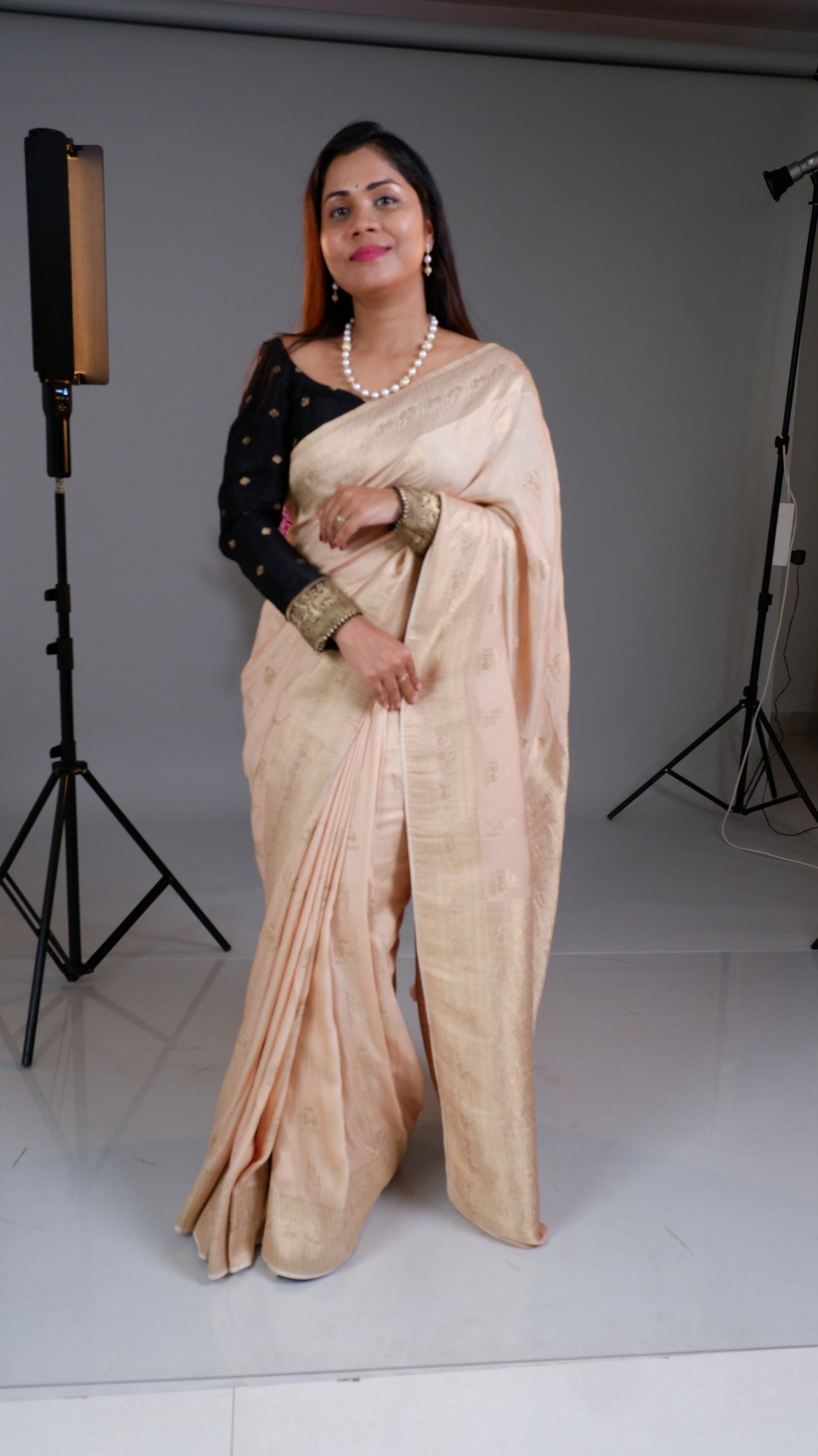Kashmiri Silk Saree Sandal