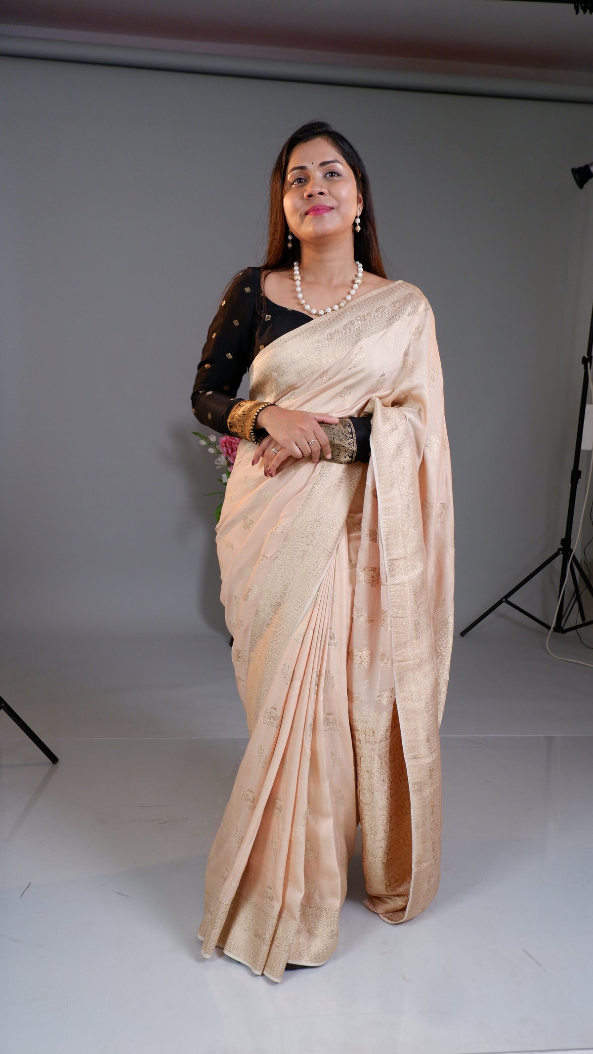Kashmiri Silk Saree Sandal