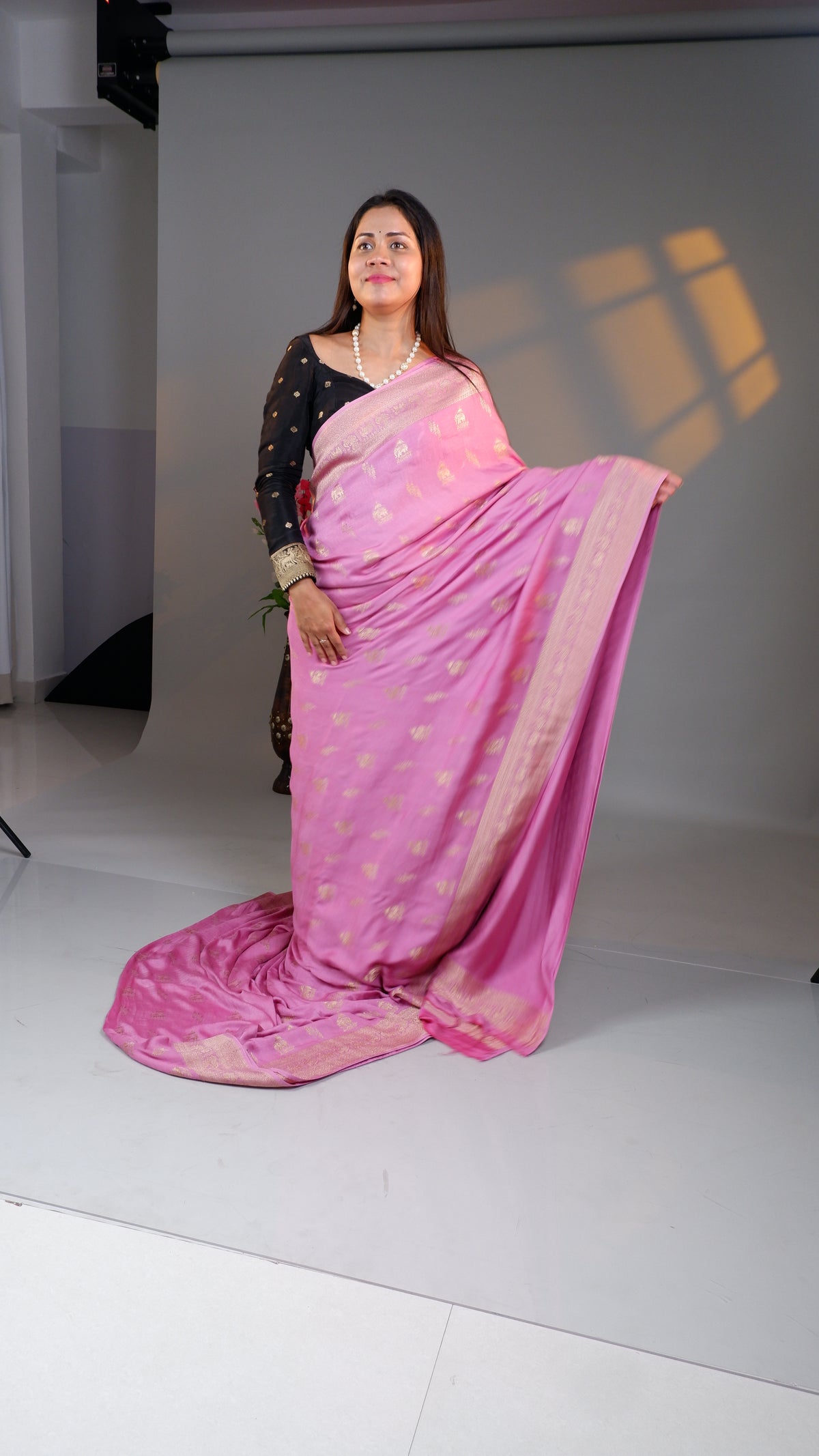 Kashmiri Silk Saree Lavender