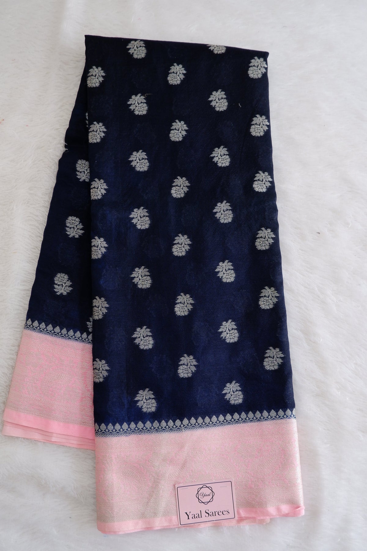 Banarasi Silver Border Saree | Traditional Silk Saree for Women