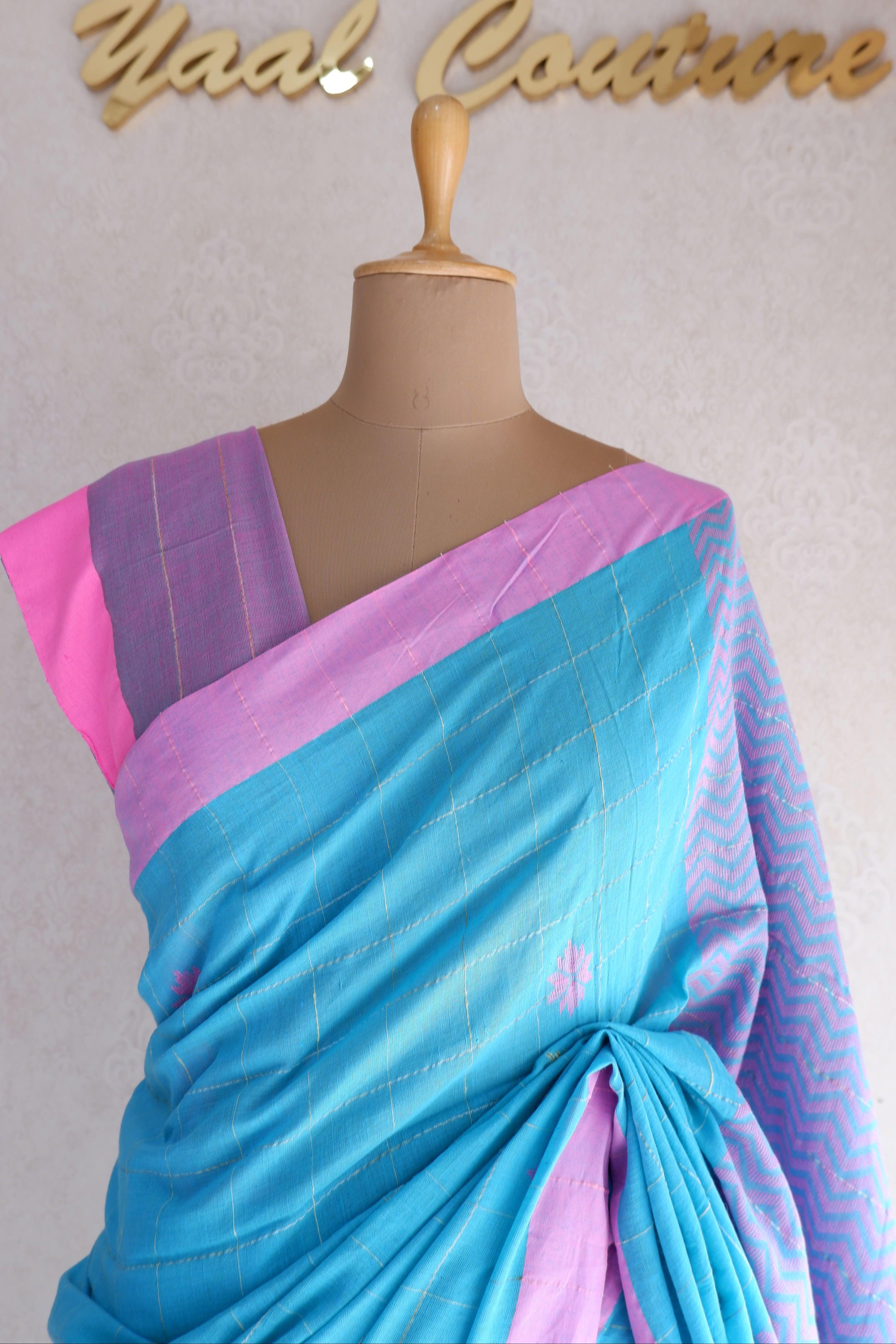 Pure Cotton Handloom Saree – Traditional Ethnic Wear