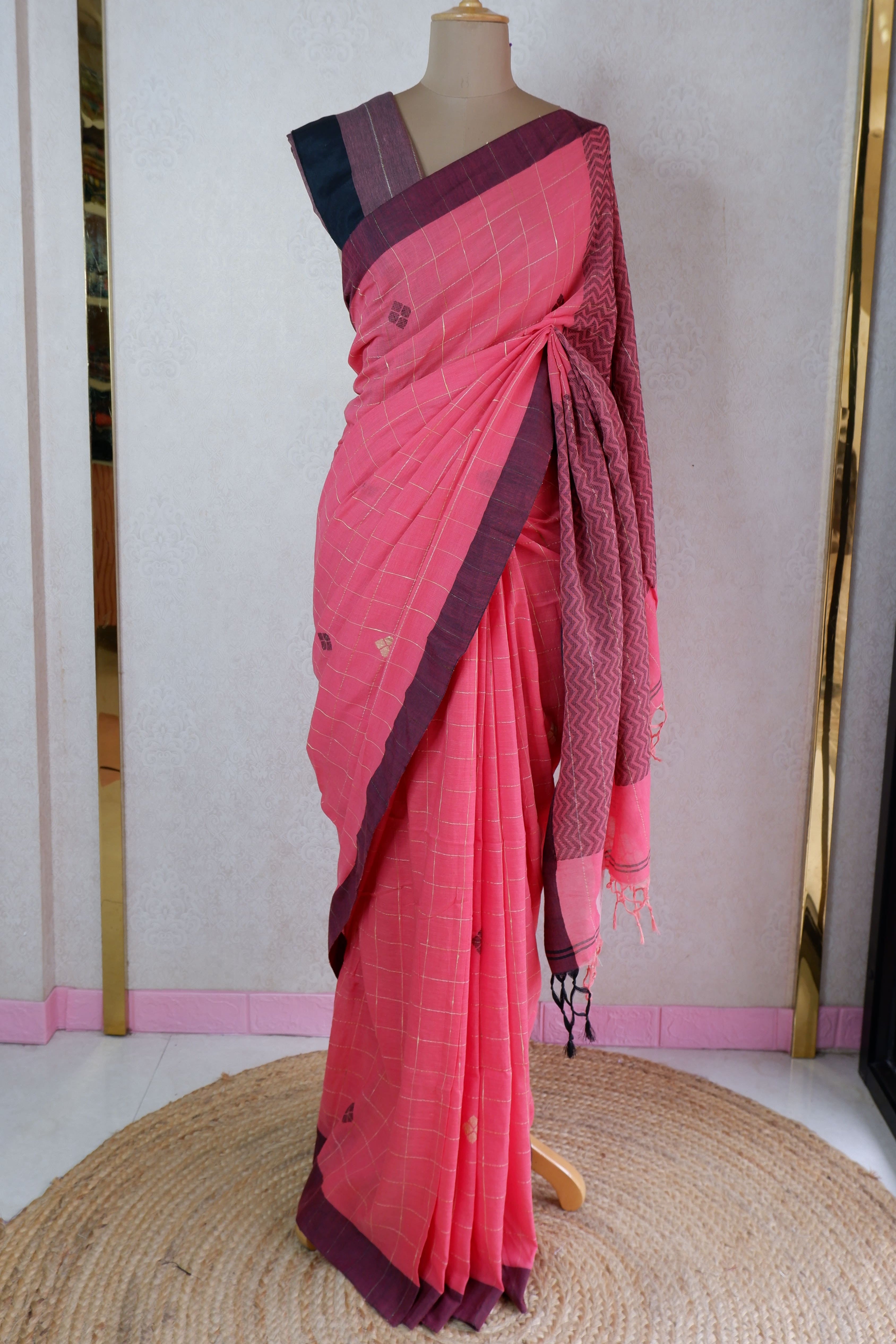 Pure Cotton Handloom Saree – Traditional Ethnic Wear