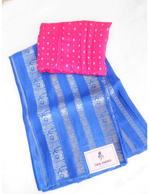 Nita Ambani Style Royal Blue Zari Saree Online