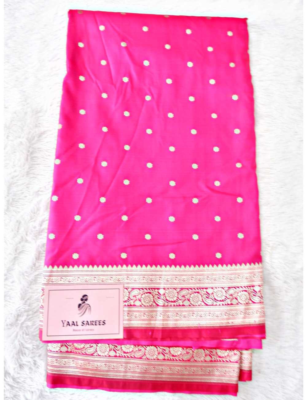 Pink Banarasi Silk Saree