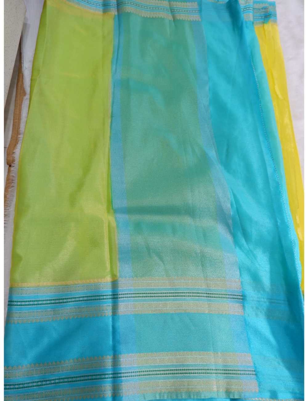 Lemon Yellow Warm Silk Saree