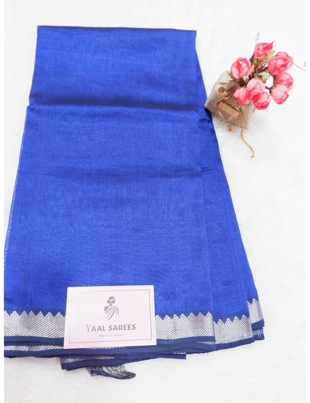Navy Blue Mangalgiri Saree