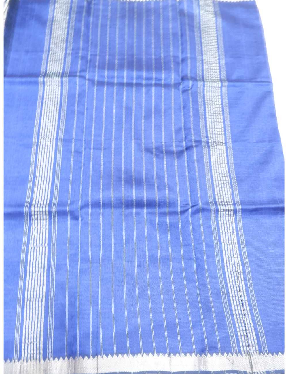 Navy Blue Mangalgiri Saree