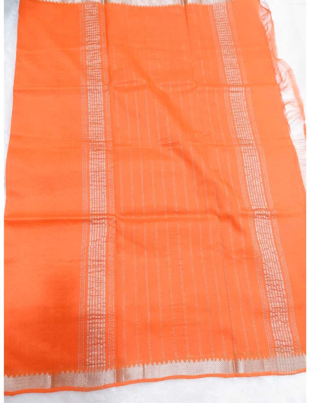 Orange Mangalgiri Saree