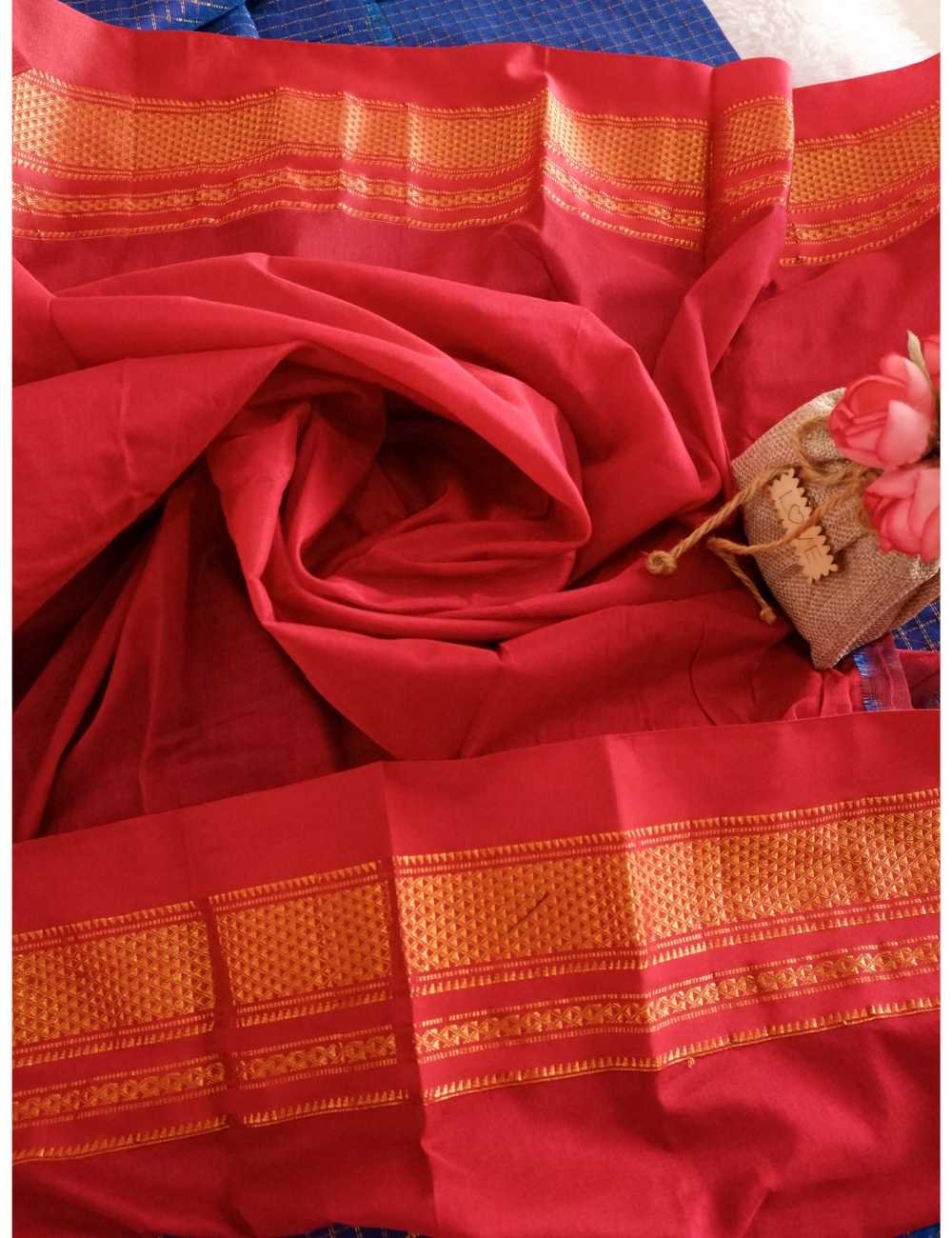 Ilkal Blue Checks Saree Online