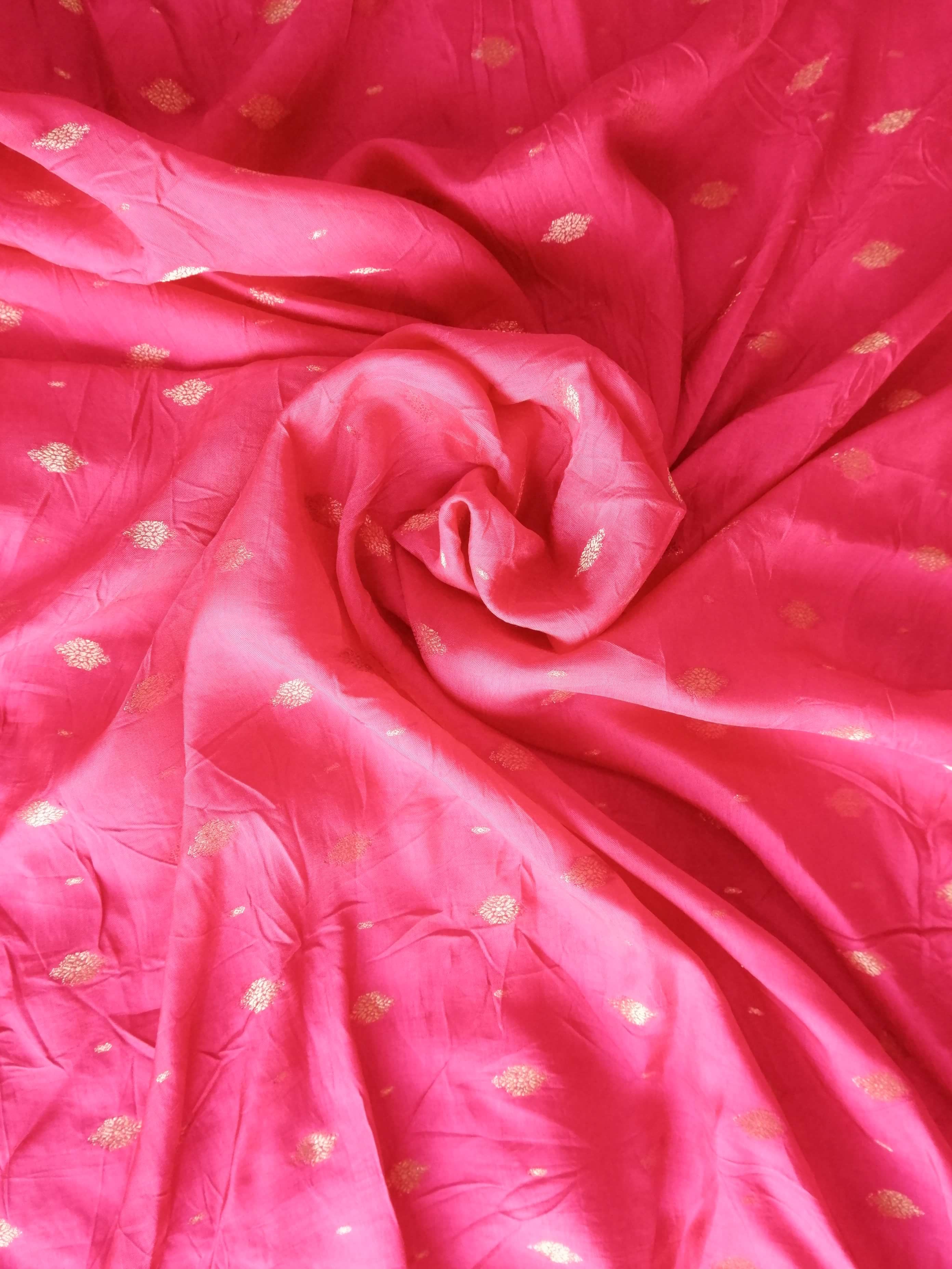 Assamese Handloom Persian Green Saree with Pink Contrast Blouse Online