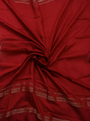 Assamese Handloom Purple Saree with Red Contrast Blouse Online