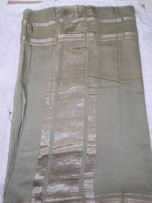 Assamese Handloom Green Saree with Red Contrast Blouse Online
