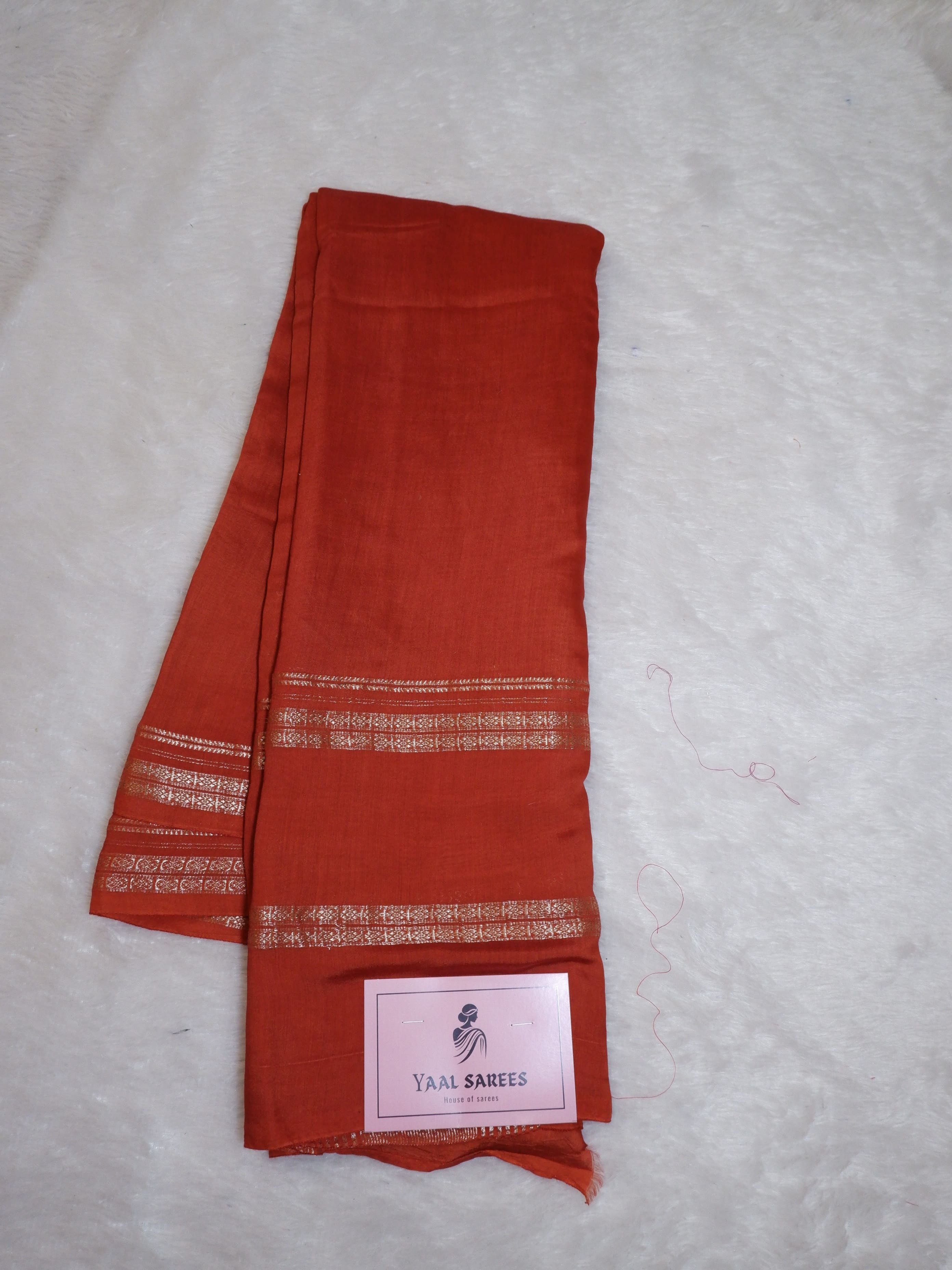  Assamese Handloom Rustic Red Saree with Pink Contrast Blouse Online