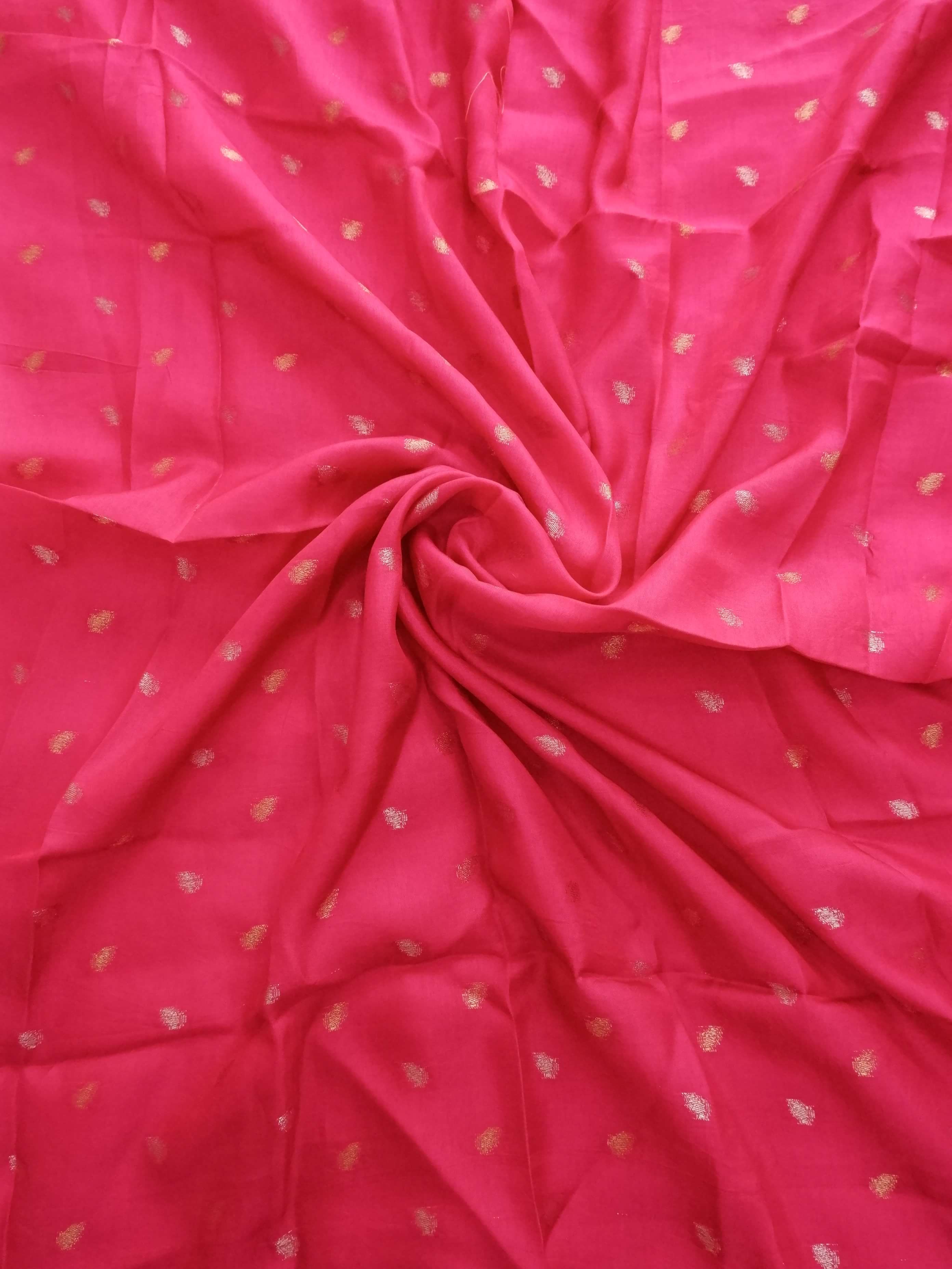 Assamese Handloom Violet Saree with Pink Contrast Blouse Online