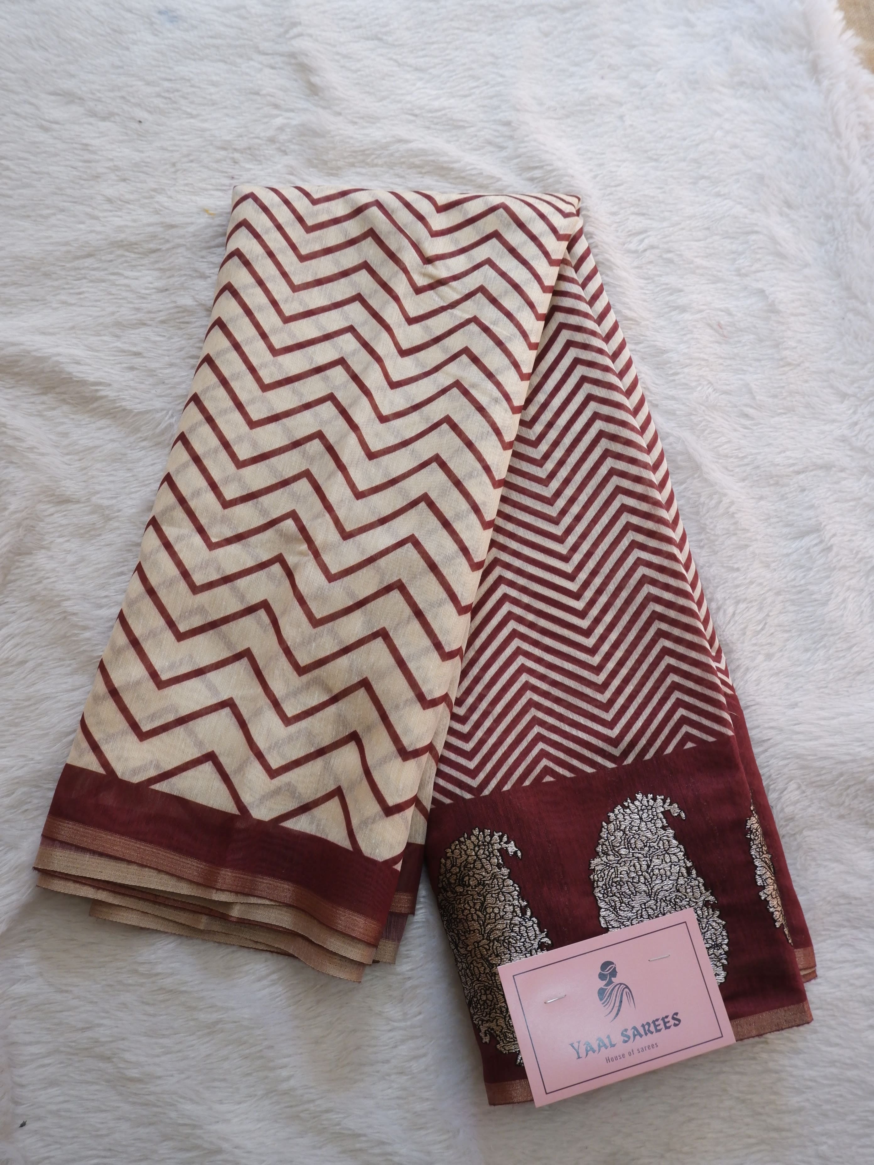 Elegant Chanderi Zigzag Sarees Online