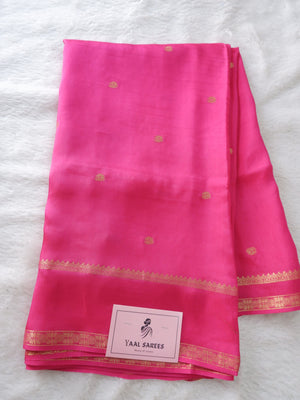 Pink Georgette Crepe Saree Online