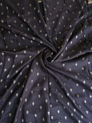 Black Tissue Half and Half Saree with Matching Blouse Online