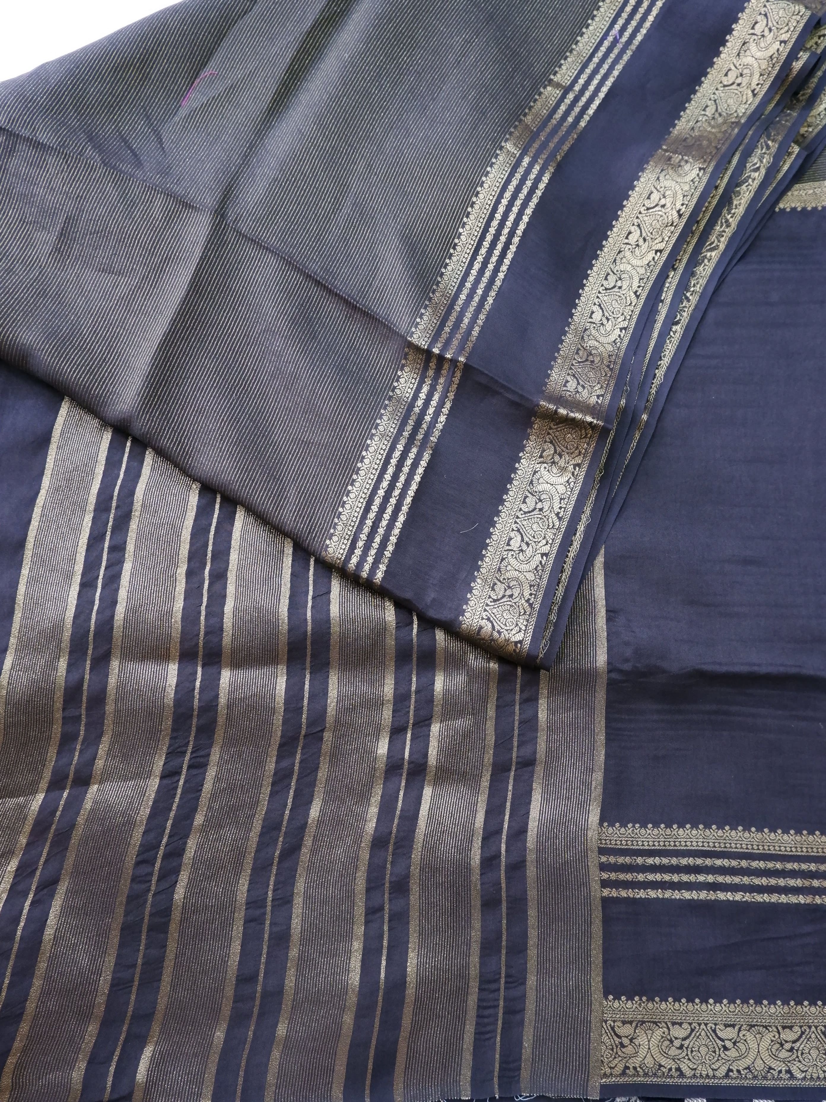 Black Tissue Half and Half Saree with Matching Blouse Online