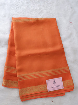 Orange Tissue Half and Half Saree with Matching Blouse Online