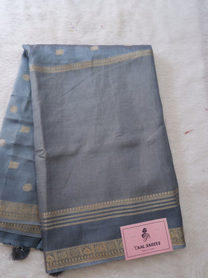 Steel Blue Tissue Half and Half Saree Online