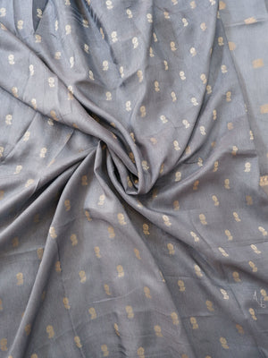 Steel Blue Tissue Half and Half Saree Online