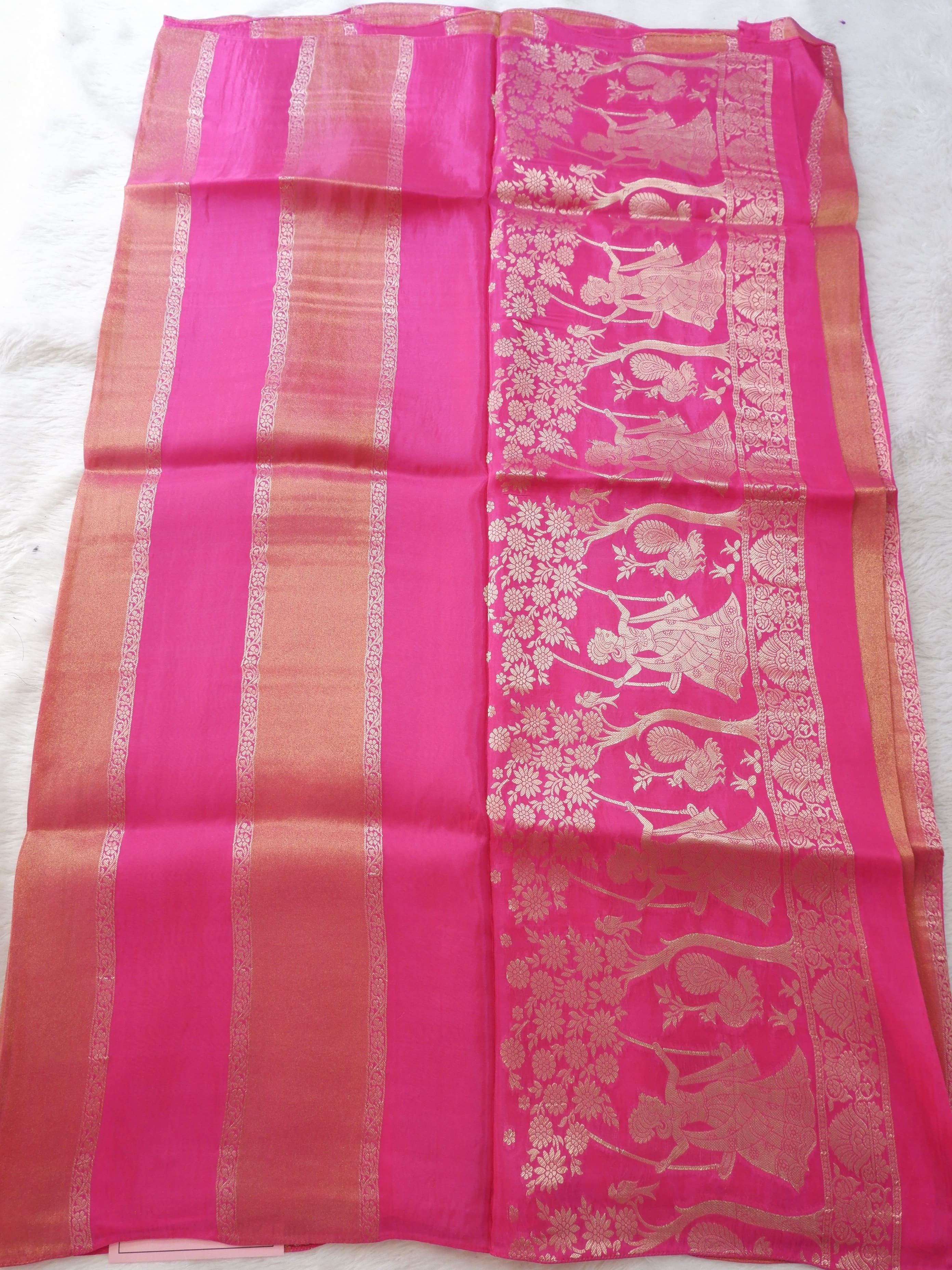 Premium Pink Shimmer Crepe Tissue Paper with Elegant Line Texture Online