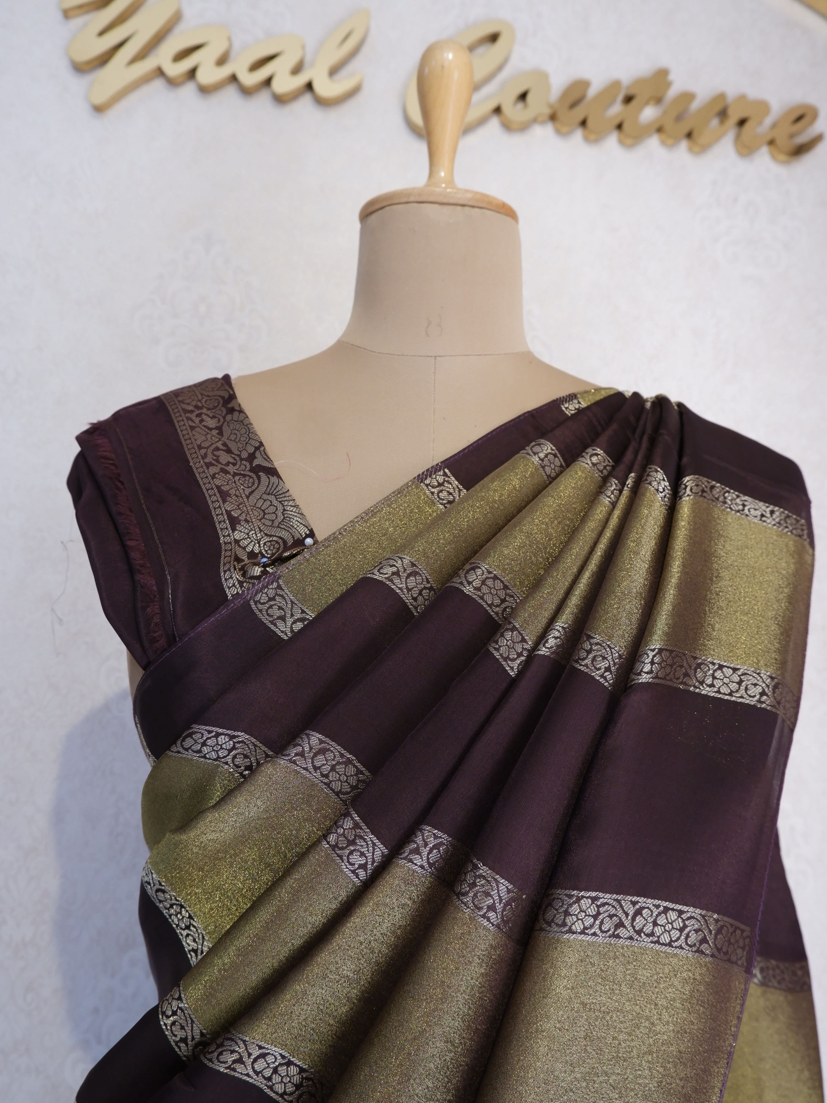 Premium Brown Shimmer Crepe Tissue Paper with Elegant Line Texture Online