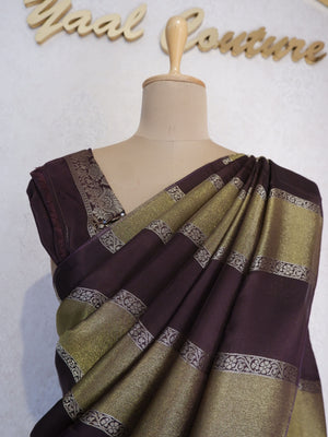 Premium Brown Shimmer Crepe Tissue Paper with Elegant Line Texture Online