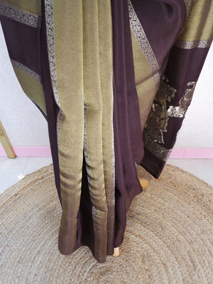 Premium Brown Shimmer Crepe Tissue Paper with Elegant Line Texture Online