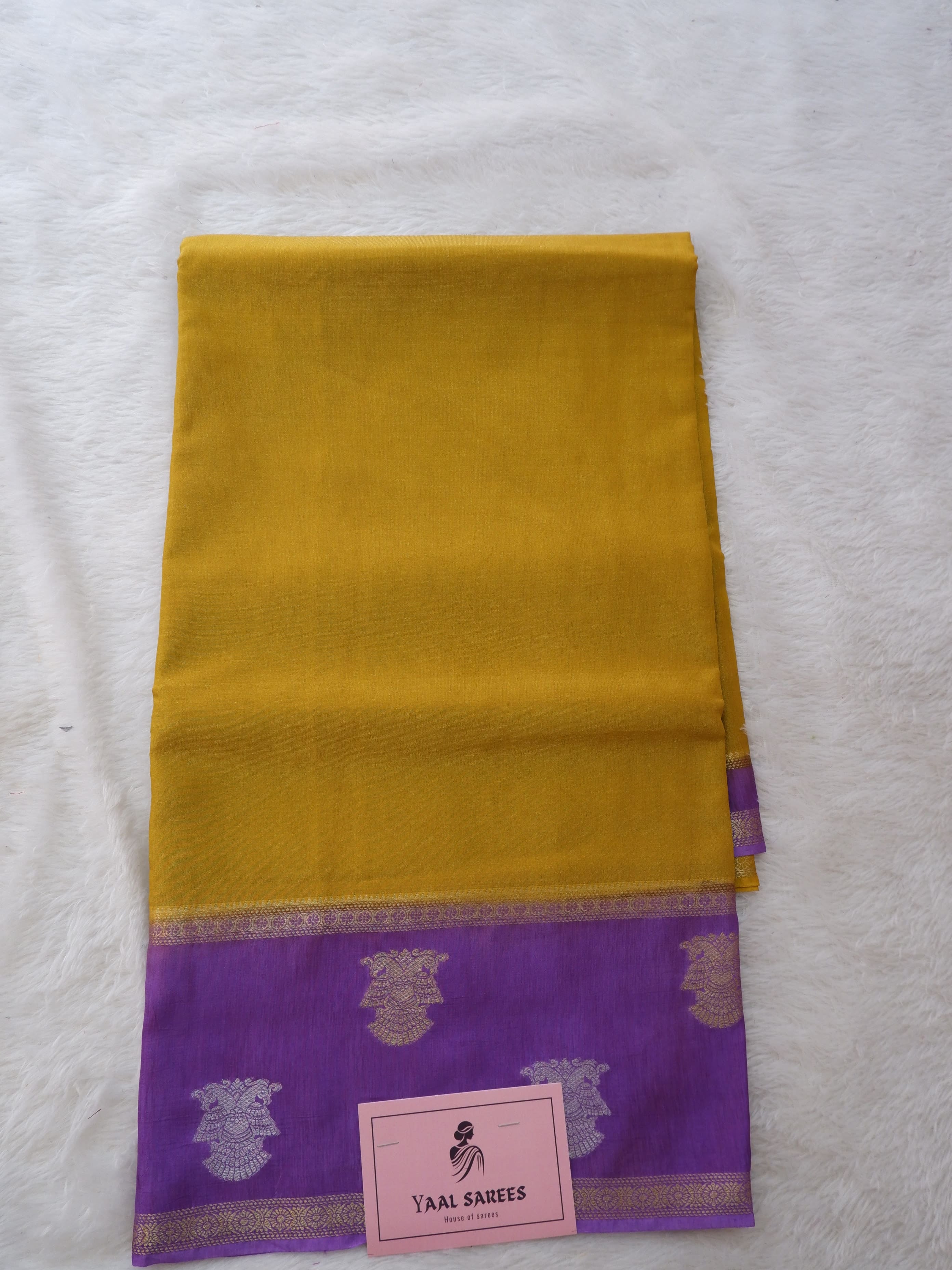 Purple and yellow fabric 