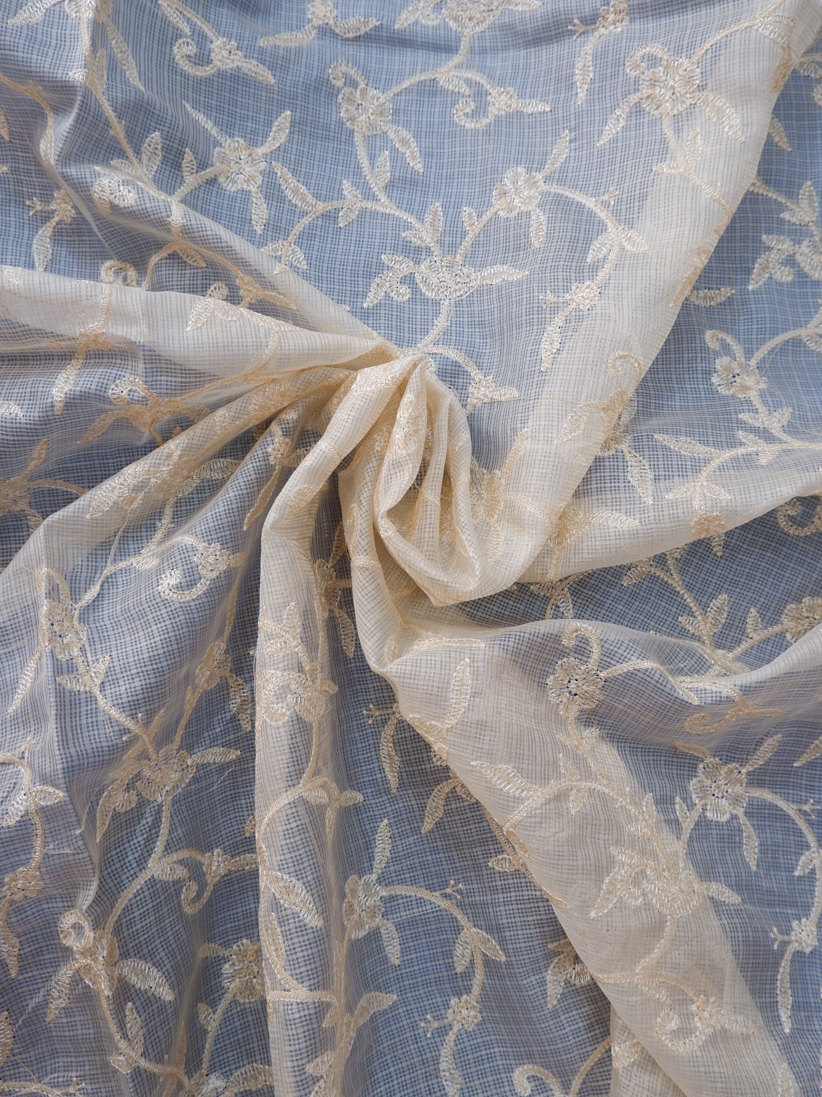 Elegant Kota Blue Saree with Embroidered Border Online