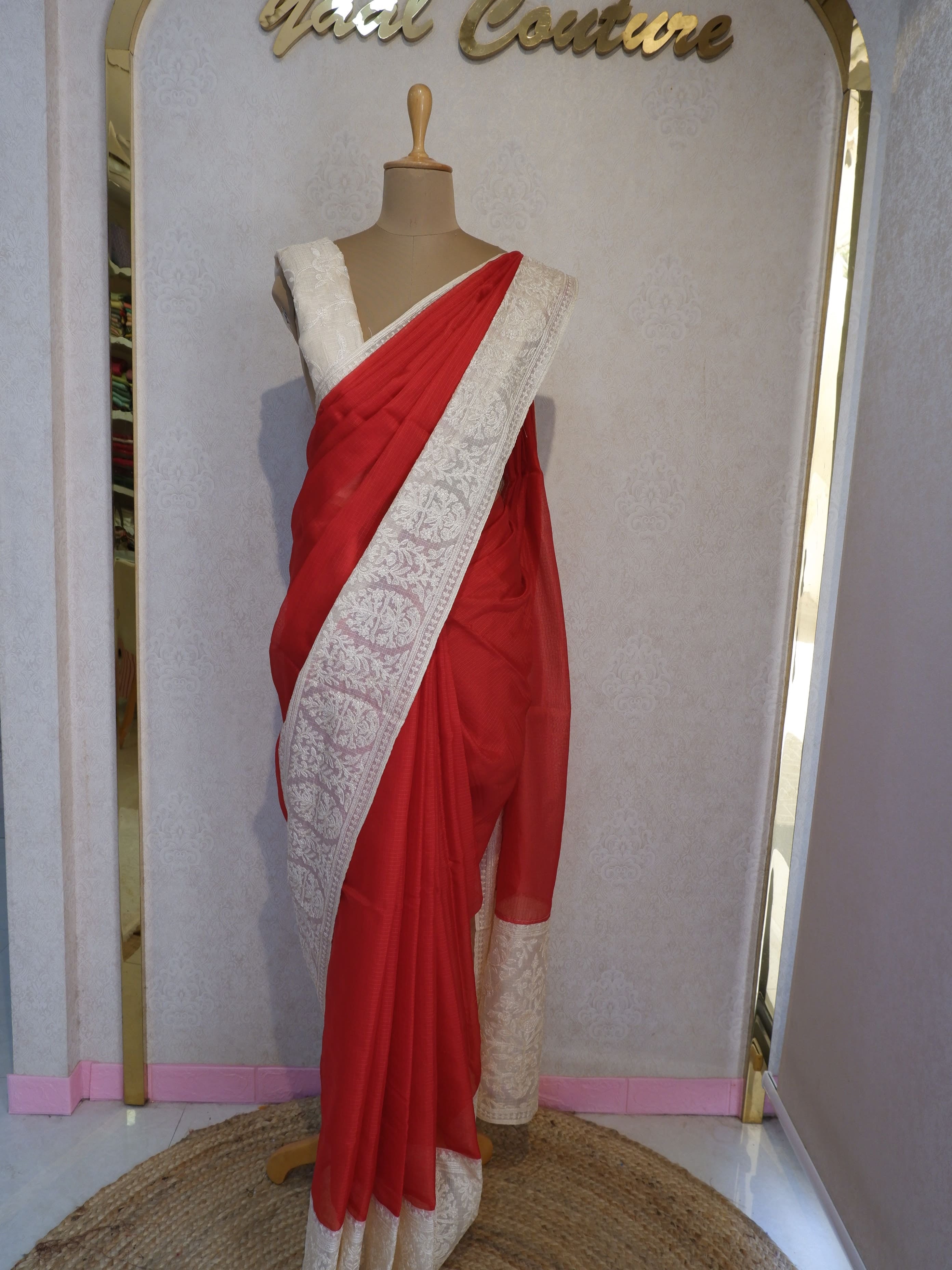 Elegant Kota Saree with Embroidered Border Online