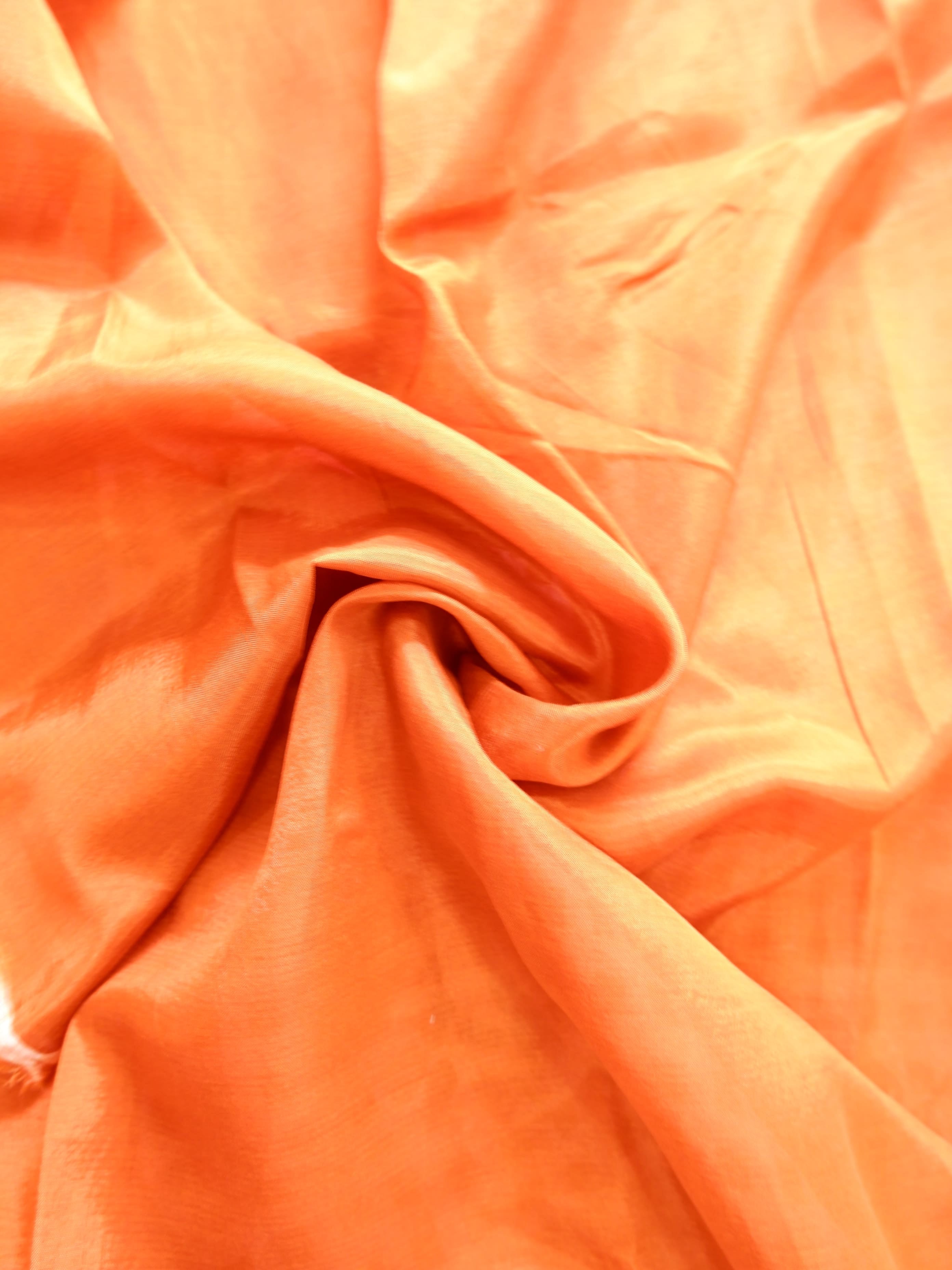 Checks Mangalagiri Rust Colour Saree with Digital Print Online