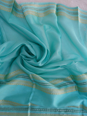 Sunset Orange Warm Silk Saree with Gadwal Border Online