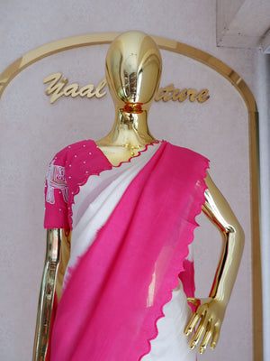  pink saree