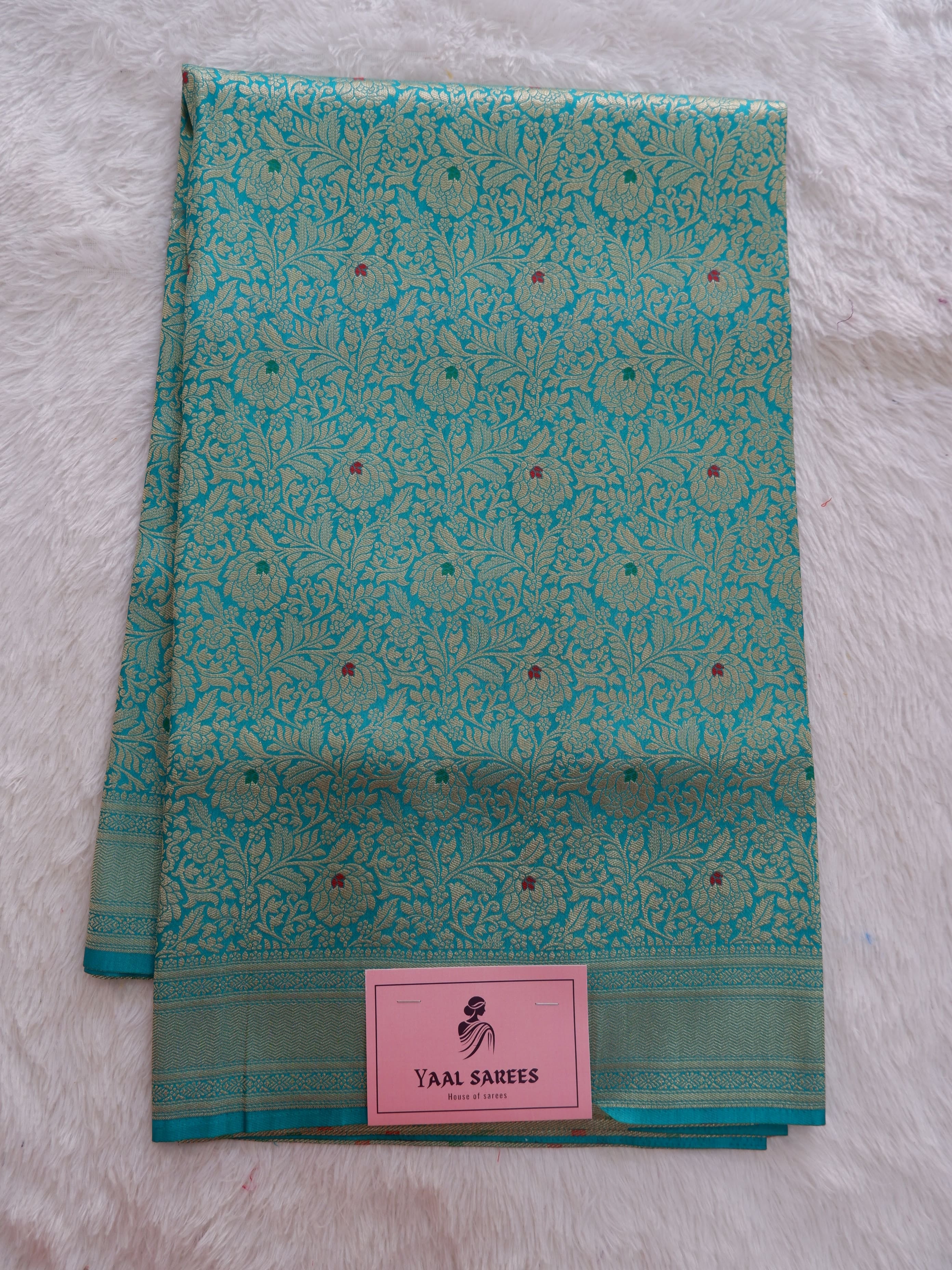 Elegant Green Banarasi Saree with Traditional Meenakari Work for Women