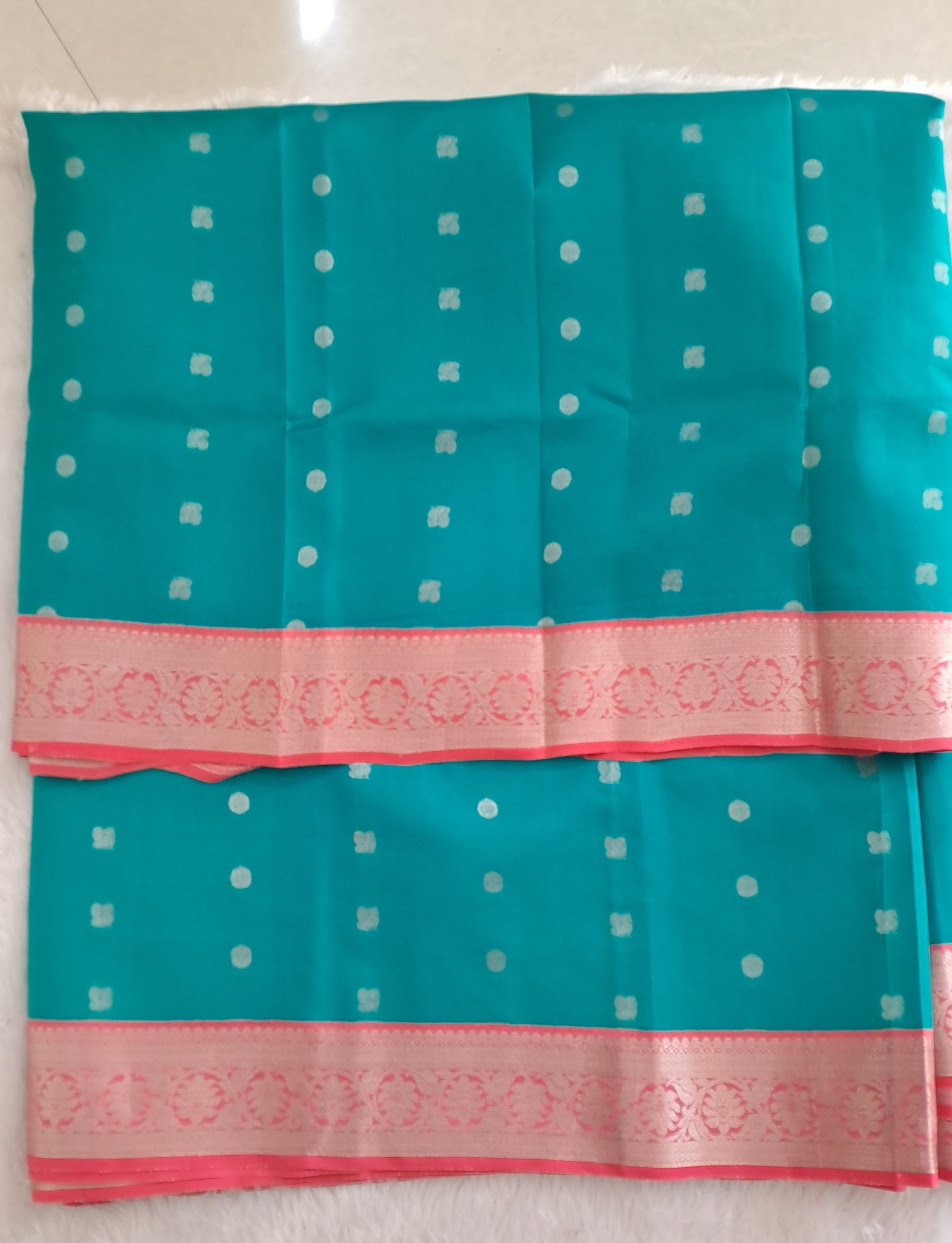 Rama green Silk Saree