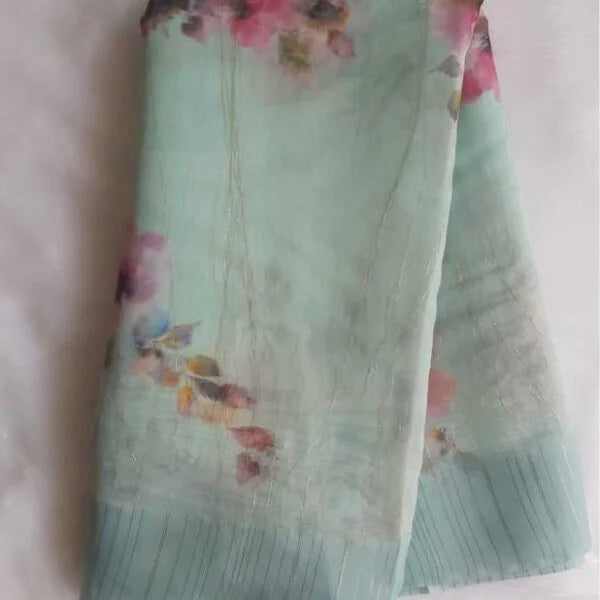 Double Fabric Organza Saree Online