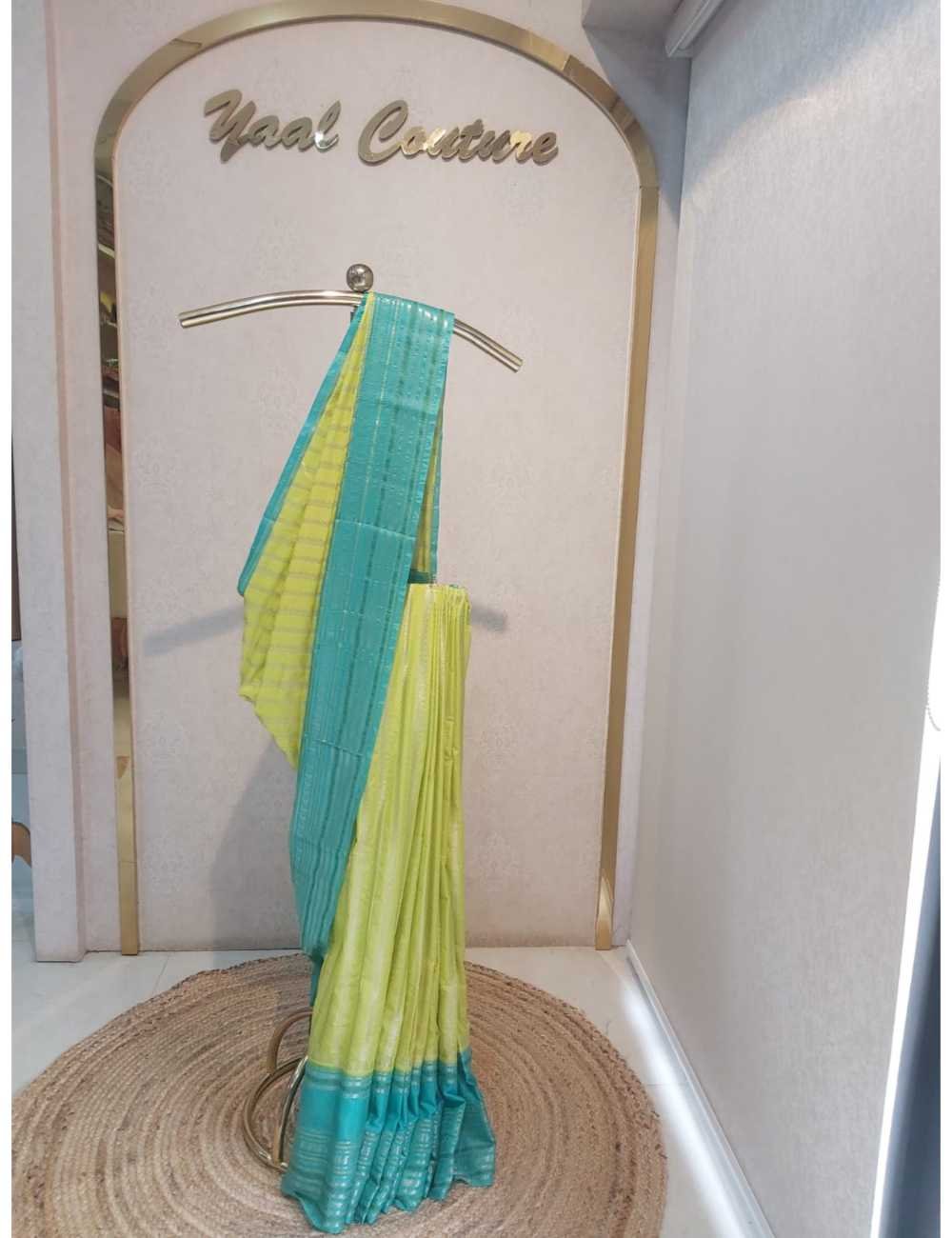 Banarasi Warm Silk Saree Lime Green