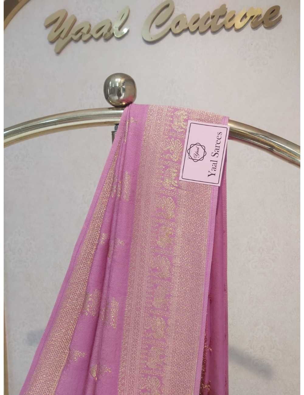 Kashmiri Silk Saree Lavender