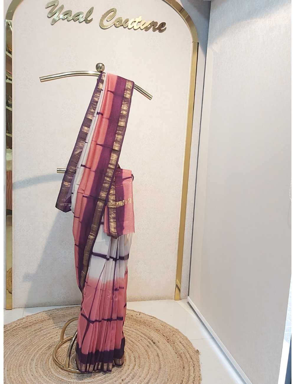 Tricolour Maheshwari Silk Cotton