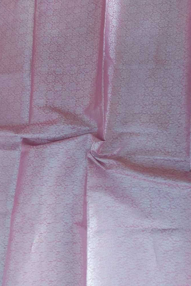 Double Shade Cora with Silver Zari (Yellow and Pink)